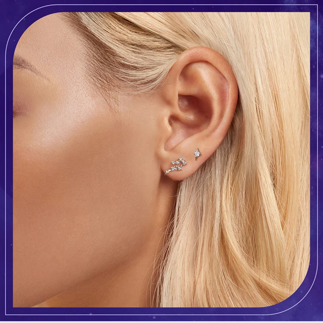 MommySupport™ Sterling Silver Original Star Zodiac Earrings ⭐️⭐️⭐️⭐️⭐️