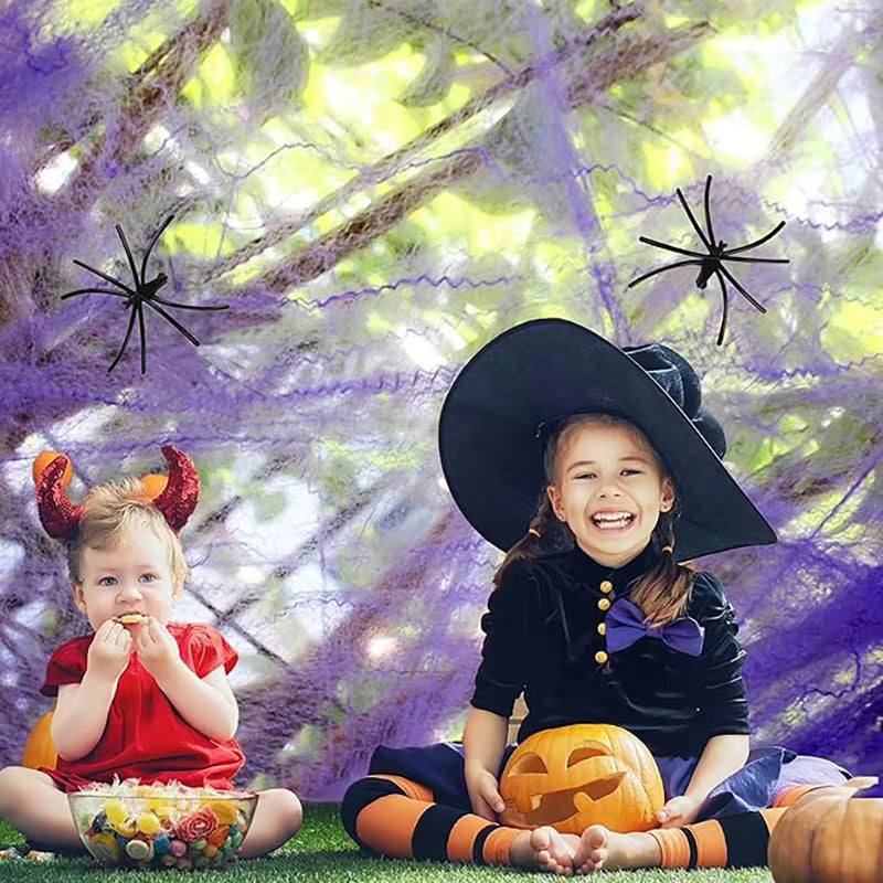 MommySupport™ DIY Halloween Spider Web – Spooky Decoration for Any Space ⭐️⭐️⭐️⭐️⭐️