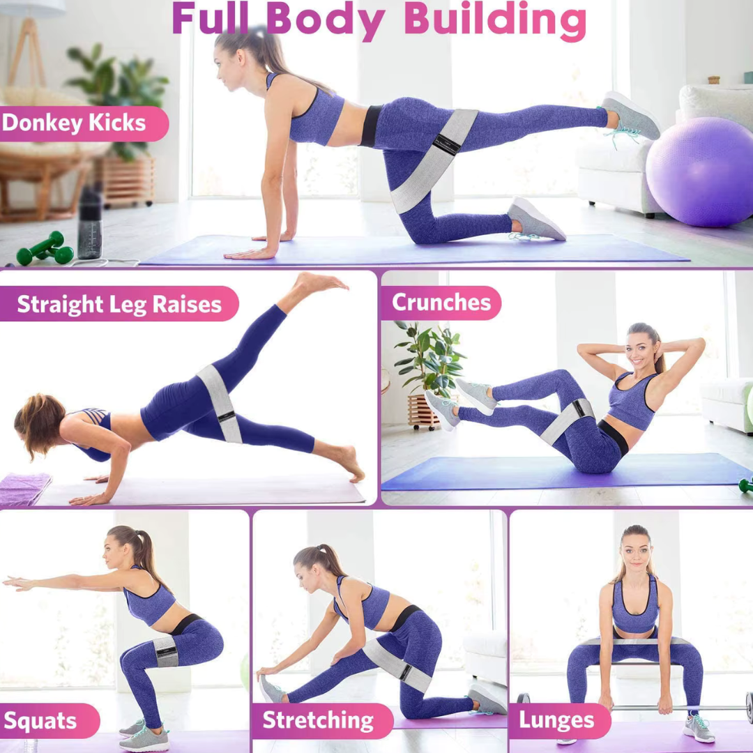 MommySupport™ Fabric Resistance Hip Booty Bands ⭐️⭐️⭐️⭐️⭐️