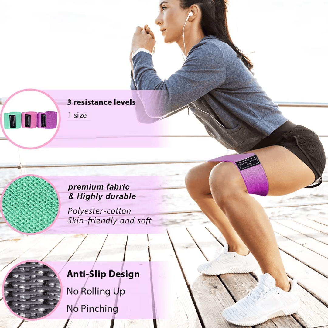 MommySupport™ Fabric Resistance Hip Booty Bands ⭐️⭐️⭐️⭐️⭐️