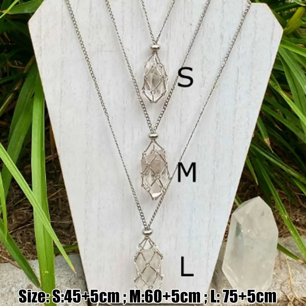 MommySupport™   Crystal Holder Cage Necklace  ⭐️⭐️⭐️⭐️⭐️