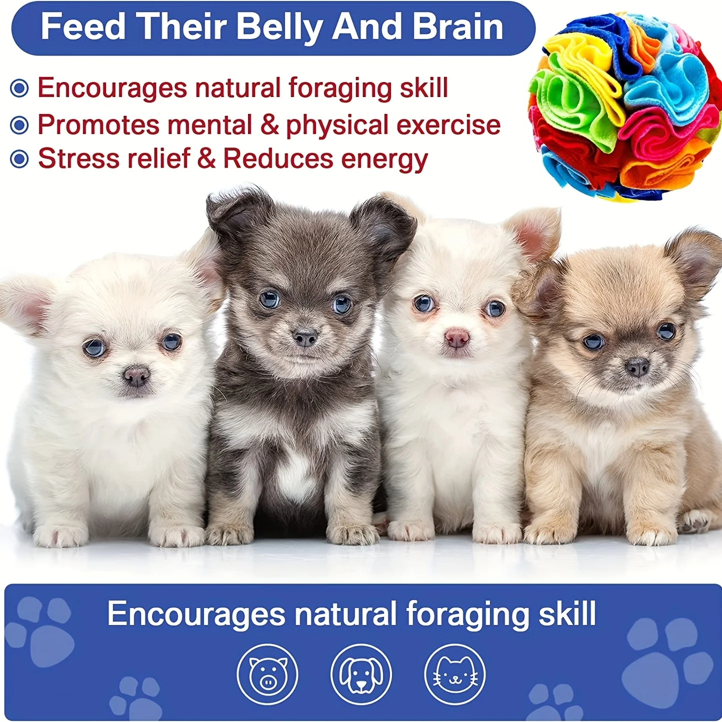 MommySupport™ Interactive Snuffle Ball Dog Toy ⭐️⭐️⭐️⭐️⭐️