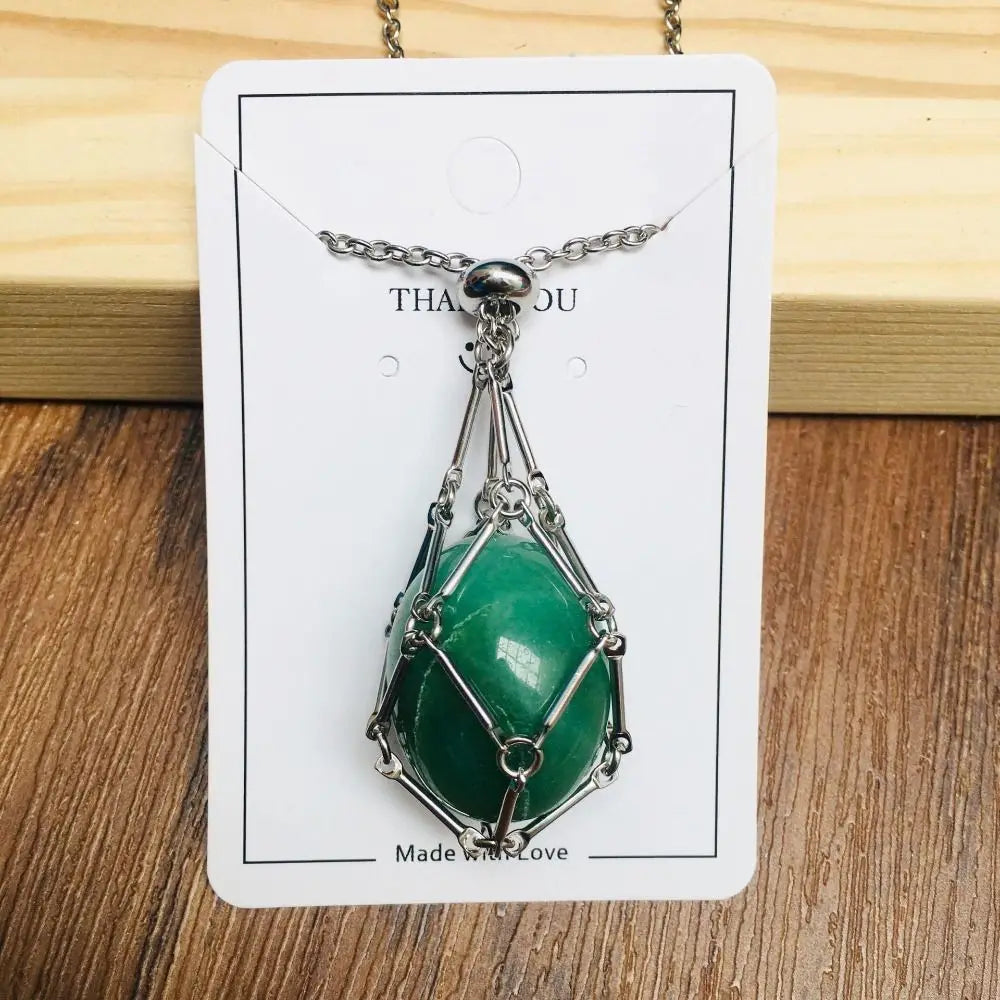 MommySupport™   Crystal Holder Cage Necklace  ⭐️⭐️⭐️⭐️⭐️