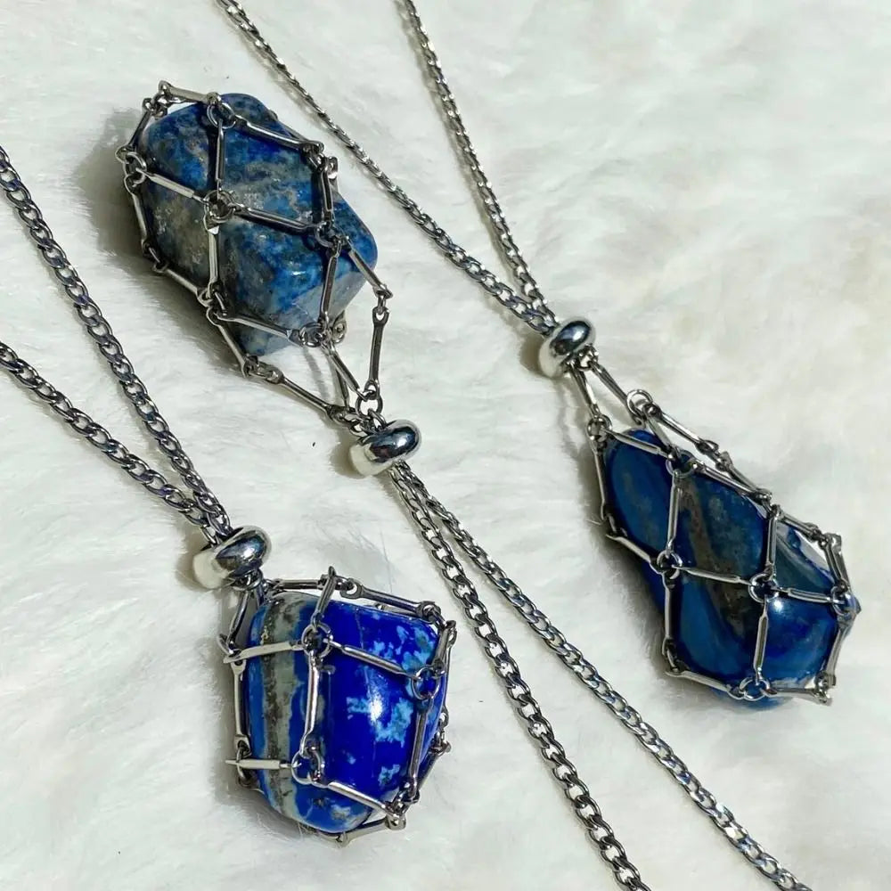 MommySupport™   Crystal Holder Cage Necklace  ⭐️⭐️⭐️⭐️⭐️